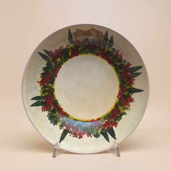 SET OF PASTA-SOUP BOWLS ON CM.22 DIAMETER, CM.5H.DESIGN: COLLINE TOSCANE (TUSCAN HILLS)
